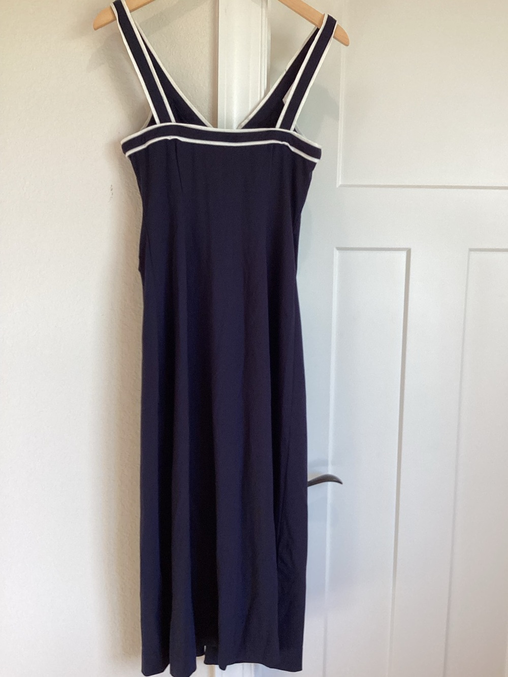 Anthropologie Button Front Long Line Shirt Maeve New Small Navy Blue - Picture 10 of 14